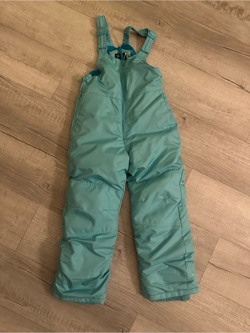 Cat & Jack teal unisex snow bib. Size 6/6x